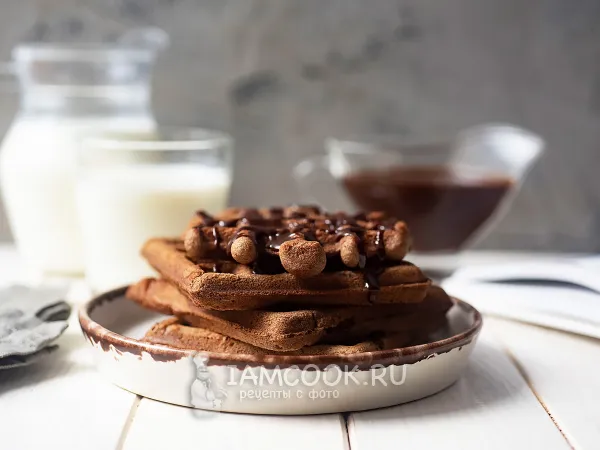 Фото готового блюда: Шоколадные венские вафли