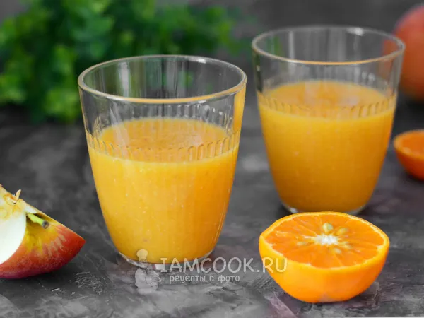 Фото блюда: Смузи с мандарином и яблоком