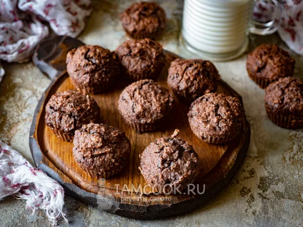 Фото блюда: Шоколадные овсяные кексы