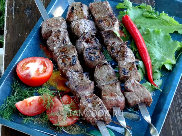 Фото готового блюда: Шашлык из говядины в гранатовом соке