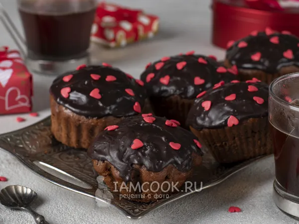 Фото блюда: Шоколадные маффины на сметане