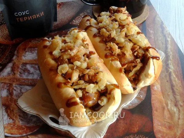 Фото блюда: Хот-дог с беконом