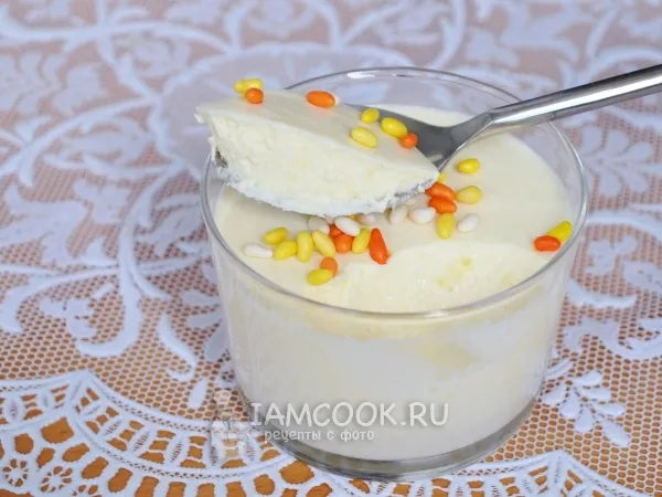 Фото готового блюда: Творожный десерт на апельсиновом фреше