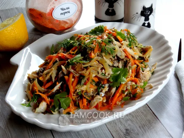 Фото блюда: Салат с вареной скумбрией