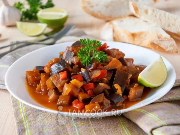 Фото блюда: Тушеные баклажаны в соевом соусе