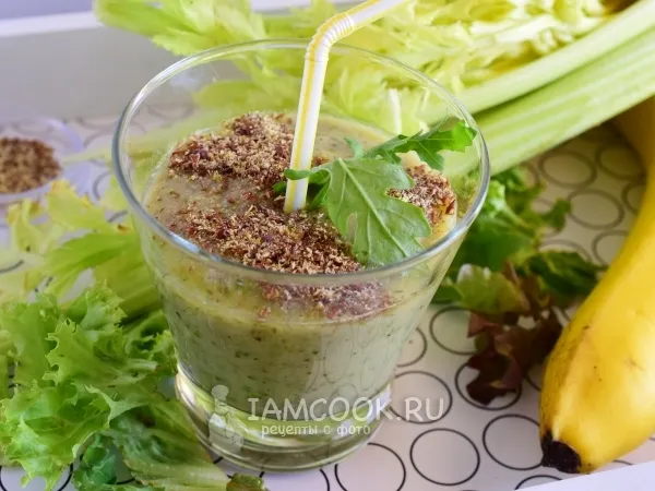 Фото блюда: Смузи с сельдереем и семенами льна