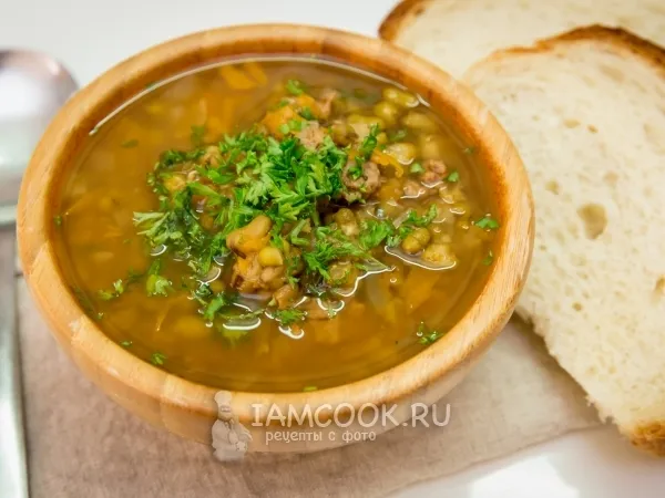 Фото блюда: Суп с машем и говяжьим фаршем