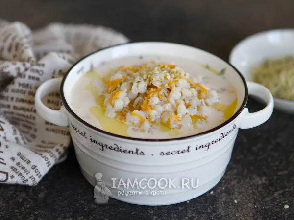 Фото блюда: Перловая каша с тыквой на молоке