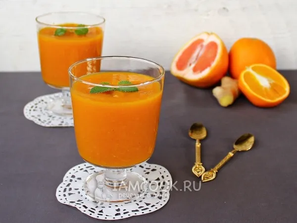 Фото блюда: Тыквенно-цитрусовый смузи с имбирем