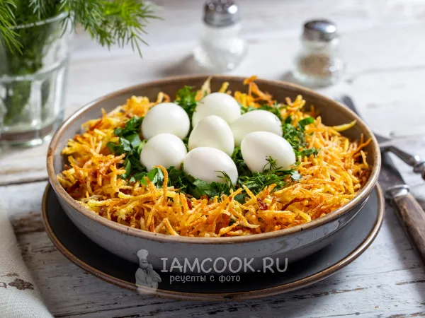 Фото готового блюда: Салат «Гнездо аиста»