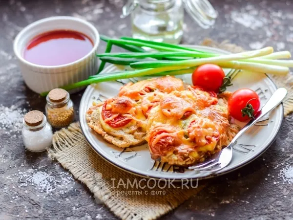 Фото готового блюда: Отбивные из свинины с черри в духовке