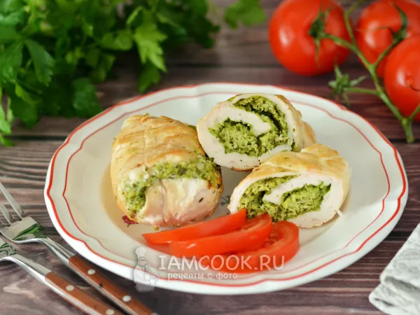 Фото блюда: Куриные рулетики с творогом