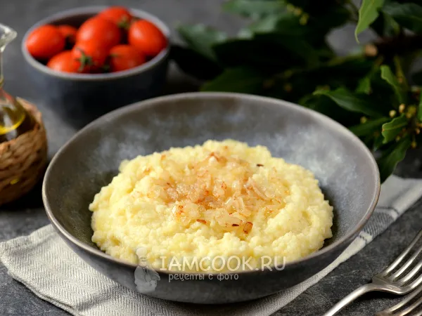 Фото блюда: Пшенная каша с картошкой и луком