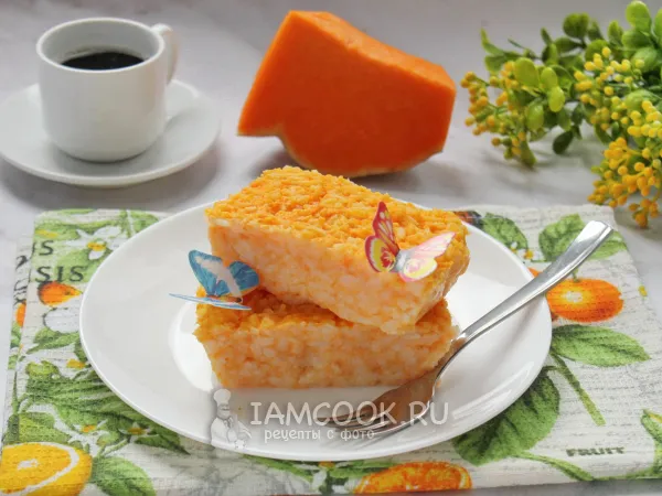 Фото блюда: Рисовый пудинг с тыквой