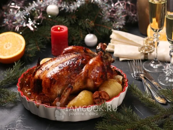 Фото блюда: Курица в медово-апельсиновом соусе в духовке