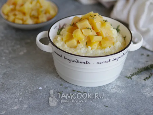 Фото блюда: Пшенная каша с айвой