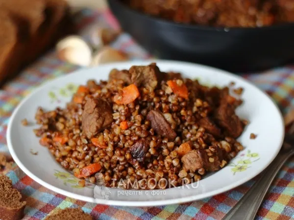 Фото блюда: Плов из гречки с мясом