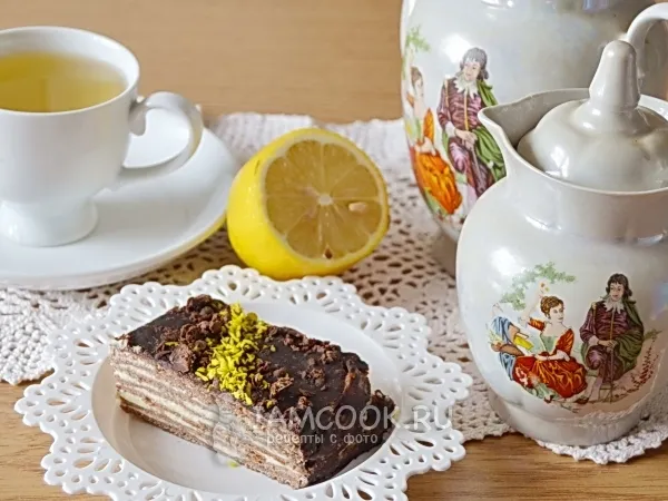 Фото готового блюда: Шоколадный торт с какао