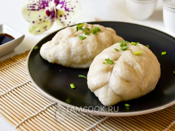 Фото готового блюда: Корейские пирожки с капустой на пару