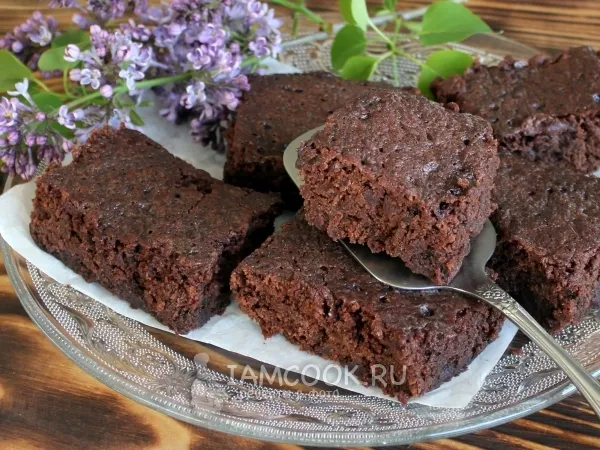 Фото готового блюда: Брауни в микроволновке