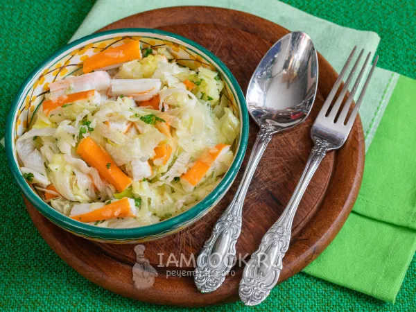 Фото блюда: Салат с крабовыми палочками и картошкой