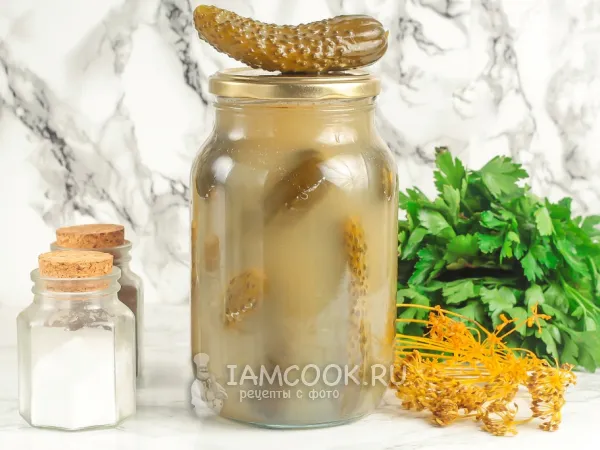 Фото блюда: Засолка огурцов с кетчупом чили на зиму