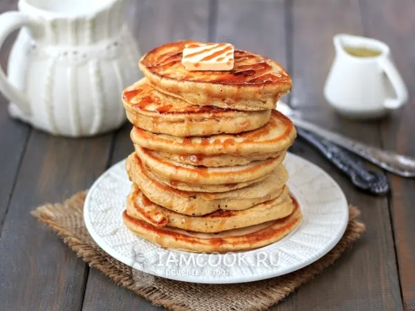 Фото блюда: Пышные оладьи на молоке без дрожжей