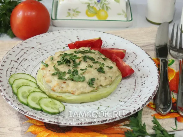 Фото блюда: Капуста с фаршем в пергаменте