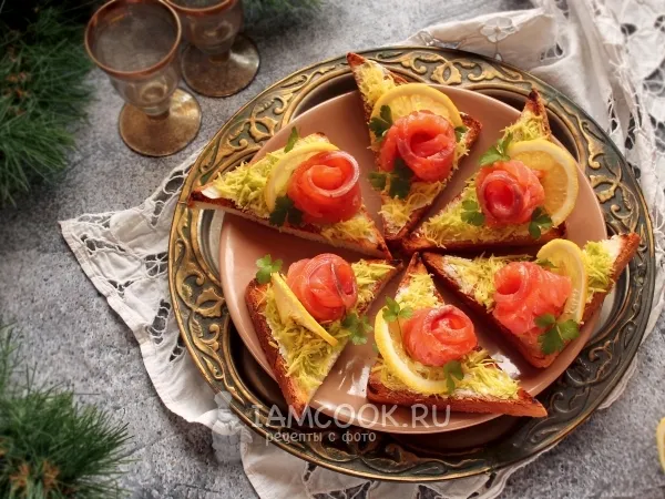 Фото блюда: Бутерброды с авокадо и семгой