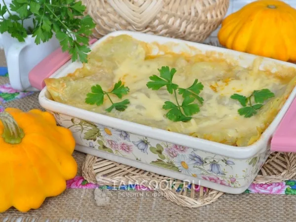Фото блюда: Лазанья с патиссонами