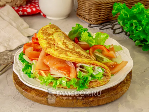 Фото блюда: Рисовый блин ПП на завтрак