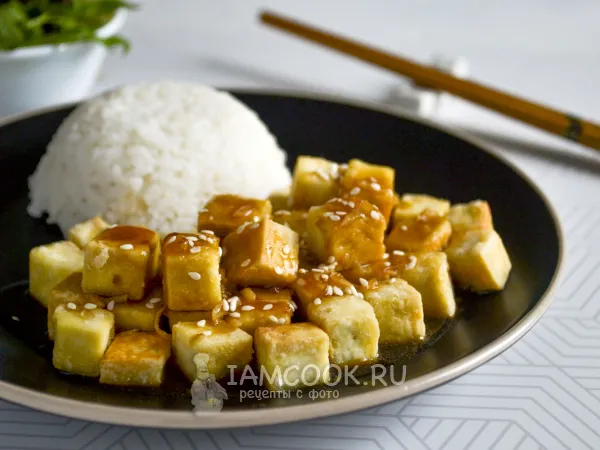 Фото блюда: Жареный тофу с соевым соусом