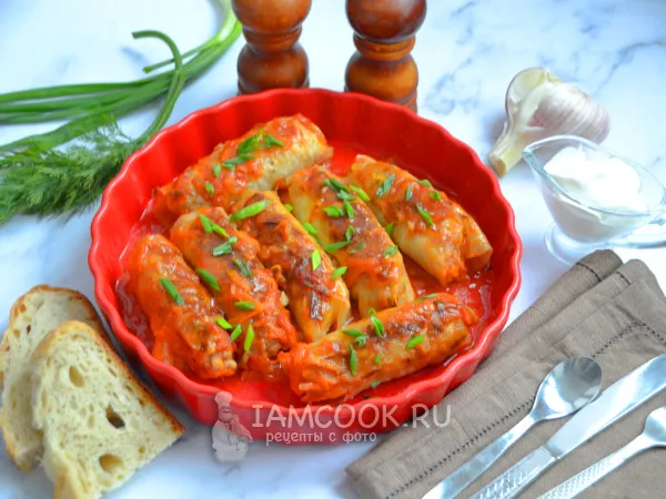 Фото блюда: Голубцы-трубочки с говядиной и булгуром