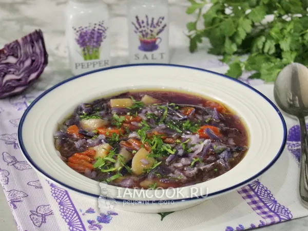 Фото блюда: Суп из красной капусты