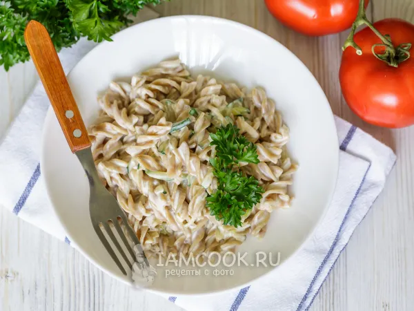 Фото блюда: Паста с кабачками в сливочном соусе