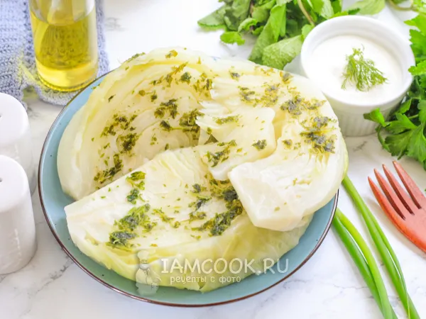 Фото готового блюда: Капуста на пару