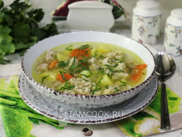Фото блюда: Картофельный суп с фаршем