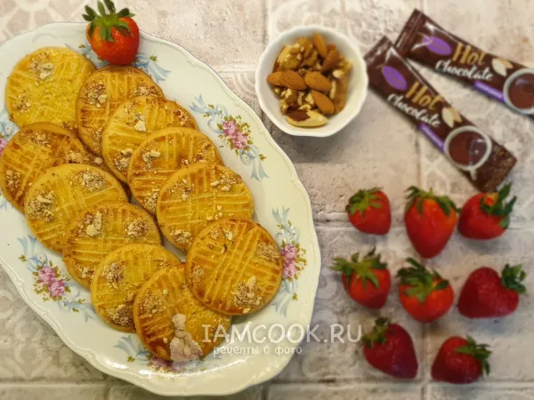 Фото готового блюда: Песочное печенье с миндалём