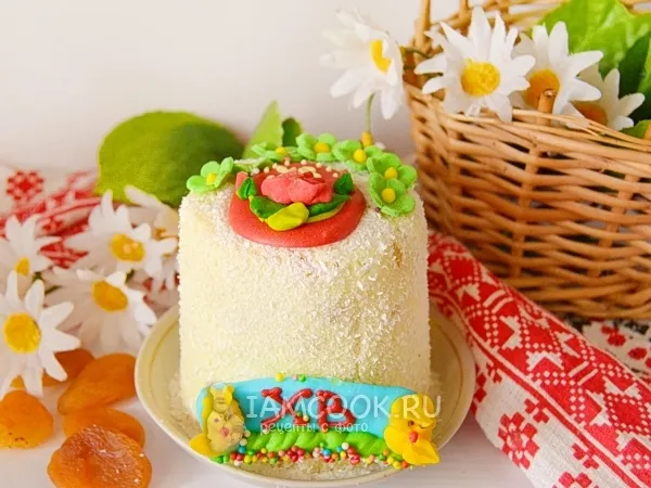 Фото блюда: Творожная пасха с курагой без выпечки