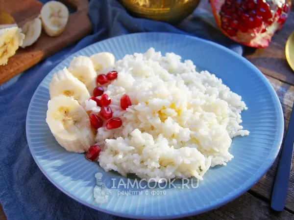 Фото блюда: Рисовая каша на воде в мультиварке Редмонд