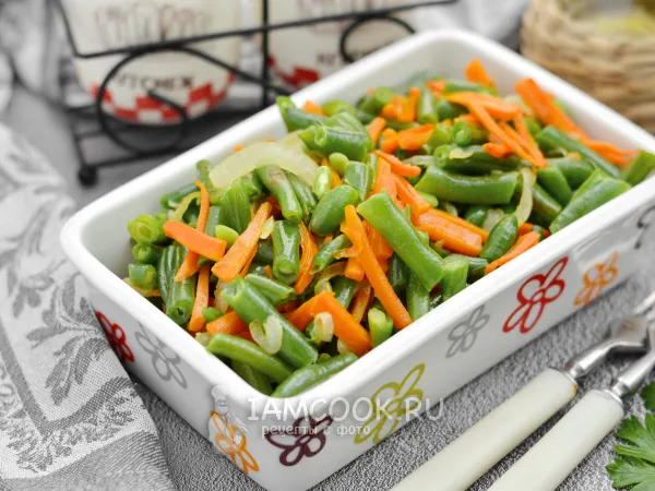 Фото готового блюда: Гарнир из стручковой фасоли