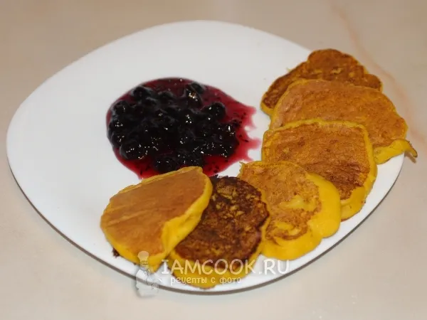 Фото блюда: Оладьи из вареной тыквы