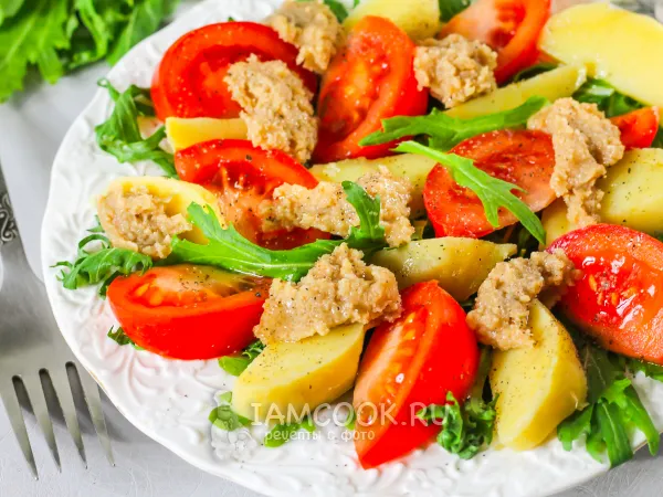 Фото блюда: Салат с икрой минтая