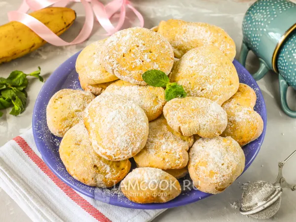 Фото готового блюда: Печенье с бананом без яиц