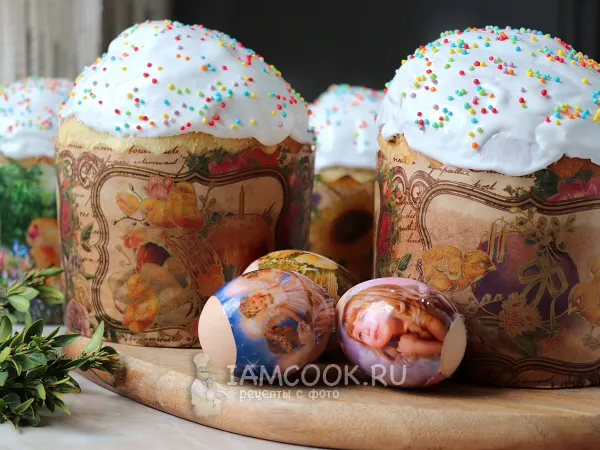 Фото блюда: Кулич на йогурте