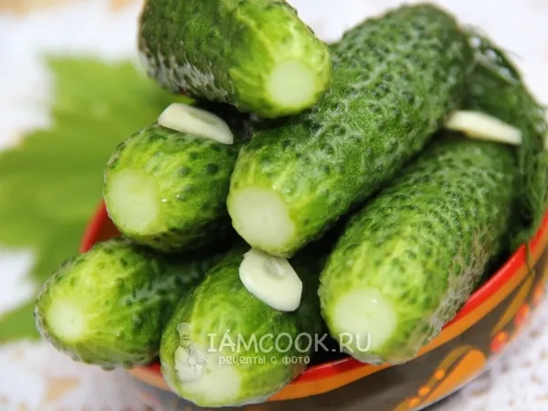 Фото блюда: Огурцы малосольные на минеральной воде