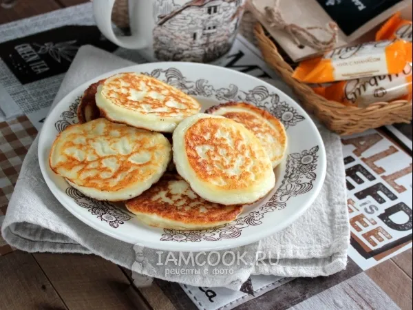 Фото готового блюда: Безглютеновые оладьи с творогом и крахмалом (ПП)
