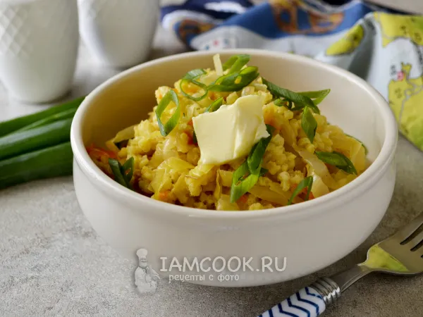 Фото блюда: Пшенная каша с капустой