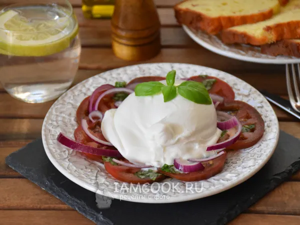 Фото блюда: Буррата с помидорами