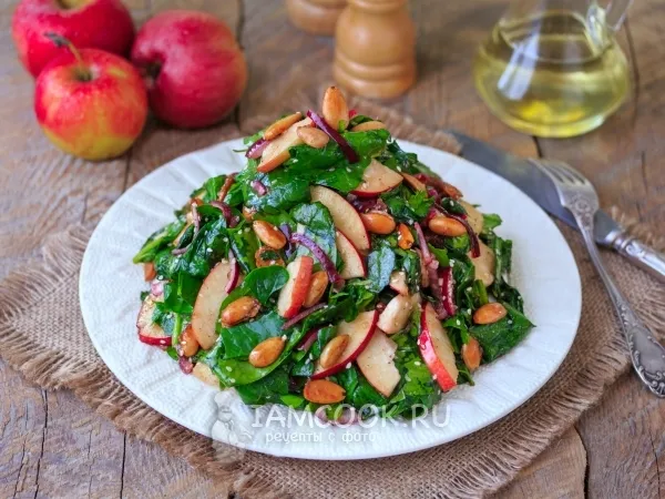 Фото блюда: Салат из свежего шпината